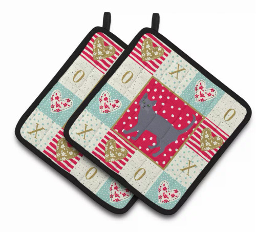 Cat XOXO Pair of Pot Holders - S000213B001695P009037V013