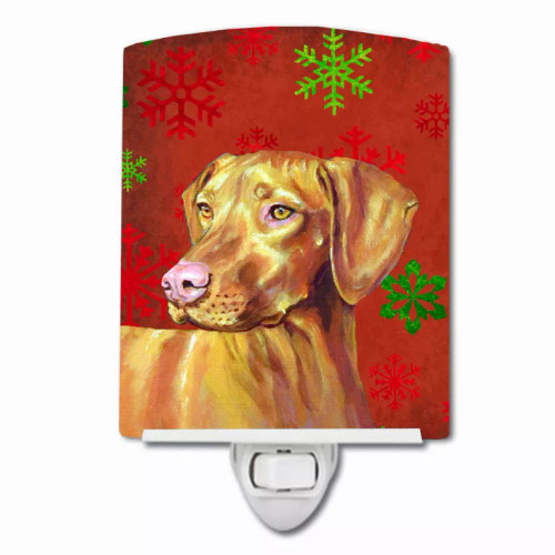 Snowflakes Holiday Dog Art Ceramic Night Light - S000213B001695P102879V000