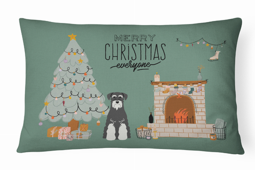 Christmas Everyone Dog Art Canvas Fabric Decorative Pillow - S000213B001695P020347V012