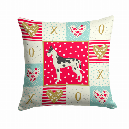 Love Design with Dog Fabric Decorative Pillow - Series 2 - S000213B001695P010821V000