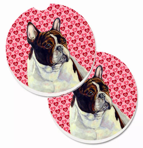 Dog Themed Valentine's Day Cup Holder Car Coasters (Set of 2) - S000213B001695P076438V022