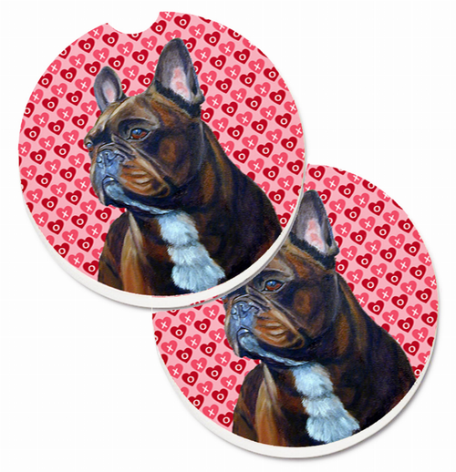Dog Themed Valentine's Day Cup Holder Car Coasters (Set of 2) - S000213B001695P076438V023
