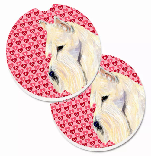 Dog Themed Valentine's Day Cup Holder Car Coasters (Set of 2) - S000213B001695P076438V082