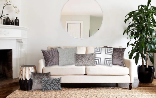 Parkland Collection Yaku Gray Throw Pillow