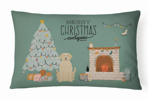 Christmas Everyone Dog Art Canvas Fabric Decorative Pillow - S000213B001695P020349V013