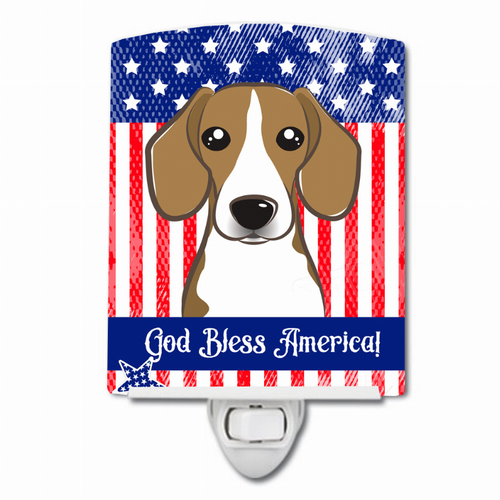 American Flag Design with Dog Ceramic Night Light - S000213B001695P099500V000