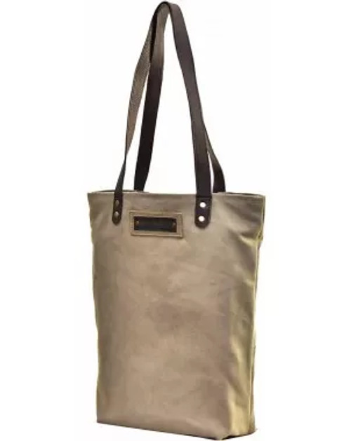 Dog With Boots Recycled Military Tent Tote
