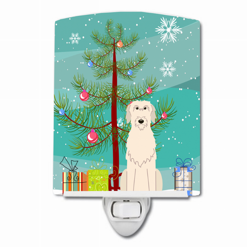 Christmas Tree and Dog Ceramic Night Light - BB4190CNL