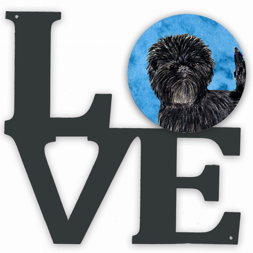 Blue/Pink Dog Metal Wall Artwork LOVE - SS4787-BUWALV