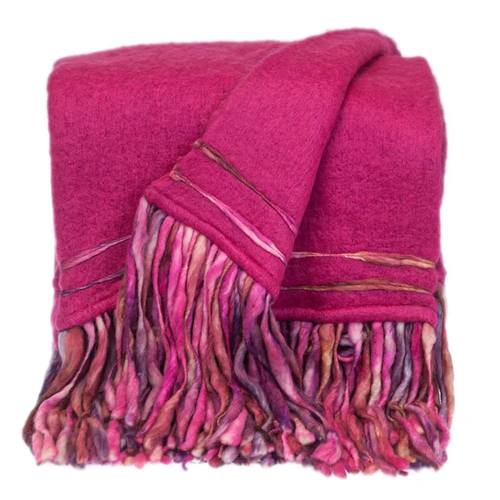 Parkland Collection Calla Transitional Pink 52" X 67" Woven Handloom Throw Blanket