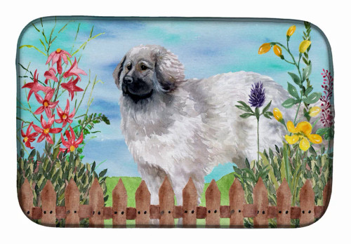 Spring Dog on Dish Drying Mat - S000213B001695P115610V036