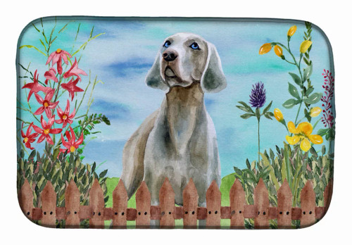 Spring Dog on Dish Drying Mat - S000213B001695P115610V037