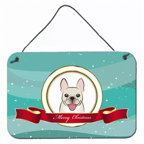 Merry Christmas Design with Dog Art Wall or Door Hanging Prints - S000213B001695P055780V000