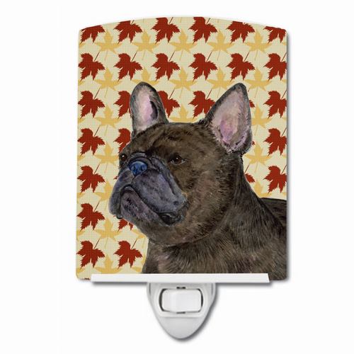 Fall Leaves Dog Art Portrait Ceramic Night Light - S000213B001695P104721V000
