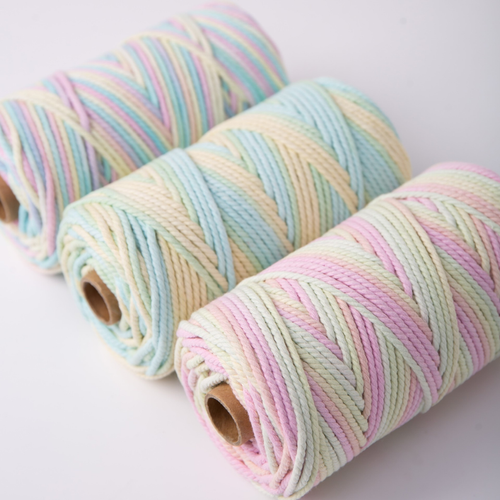 DUAL RECYCLED COTTON MACRAME CORD 3 MM-Triple Strand - CSCORD48