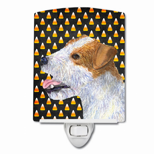 Candy Corn Halloween Dog Art Portrait Ceramic Night Light - SS4297CNL