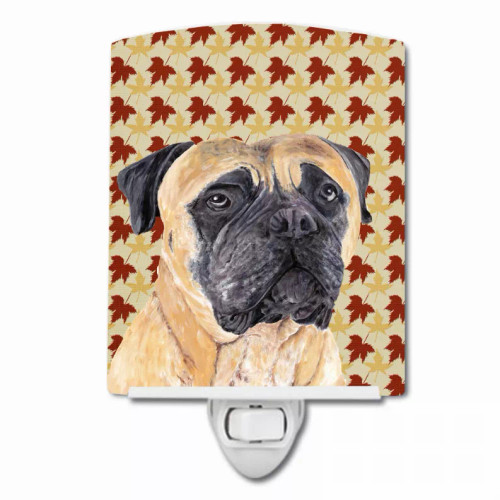 Fall Leaves Dog Art Portrait Ceramic Night Light - S000213B001695P103303V000