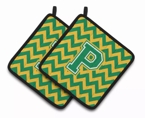 Monogram Chevron Pair of Pot Holders - S000213B001695P069330V458
