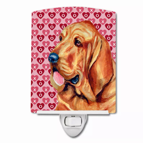 Hearts Love and Valentine's Day Dog Art Ceramic Night Light - S000213B001695P102635V000