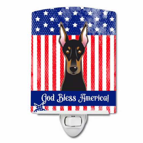 American Flag Design with Dog Ceramic Night Light - S000213B001695P099506V000