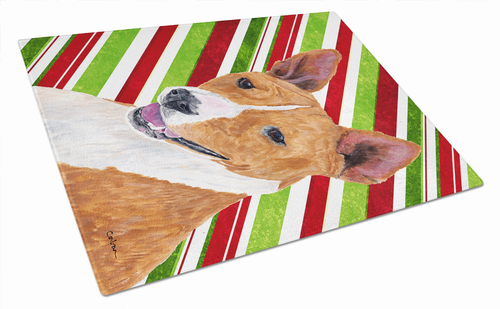Christmas Design Dog Print Glass Cutting Board Large - SC9347LCB