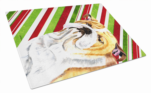 Christmas Design Dog Print Glass Cutting Board Large - SC9334LCB