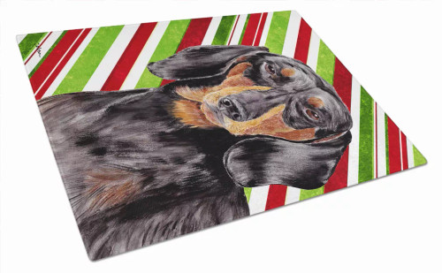Christmas Design Dog Print Glass Cutting Board Large - S000213B001695P036995V152
