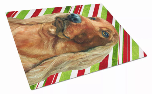 Christmas Design Dog Print Glass Cutting Board Large - S000213B001695P036995V143