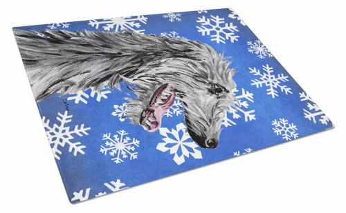 Christmas Design Dog Print Glass Cutting Board Large - S000213B001695P036995V103