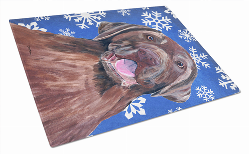 Christmas Design Dog Print Glass Cutting Board Large - SC9384LCB