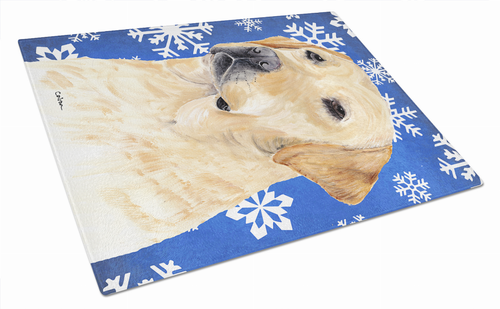 Christmas Design Dog Print Glass Cutting Board Large - SC9376LCB