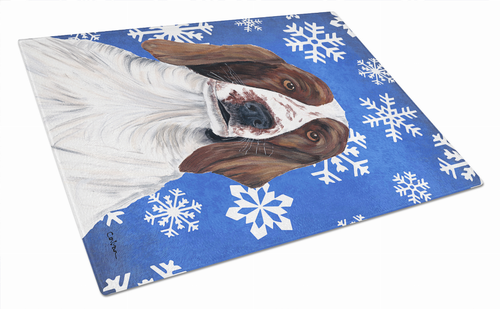 Christmas Design Dog Print Glass Cutting Board Large - SC9380LCB
