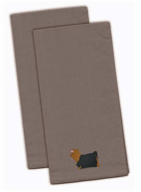 Dog Design Embroidered Kitchen Towel Set of 2 - BB3434GYTWE