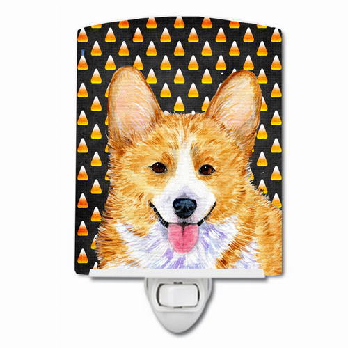Candy Corn Halloween Dog Art Portrait Ceramic Night Light - SS4279CNL