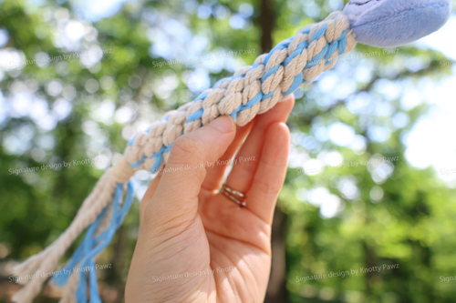 Eco- Doraemon Dog Rope Toy, Handmade, Plush, Squeaky, Puppy Eco- Doraemon Dog Rope Toy, Handmade, Plush, Squeaky, Puppy