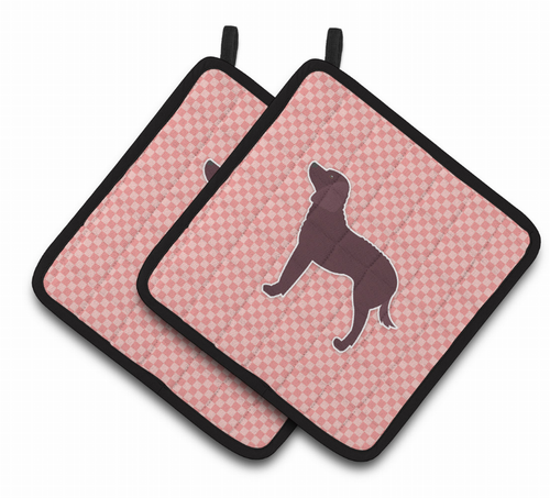 Dog Checkerboard Design Pair of Pot Holders - S000213B001695P074711V021