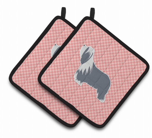 Dog Checkerboard Design Pair of Pot Holders - S000213B001695P074711V037