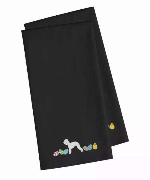 Easter Dog Design Embroidered Kitchen Towel Set of 2 - S000213B001695P114820V000