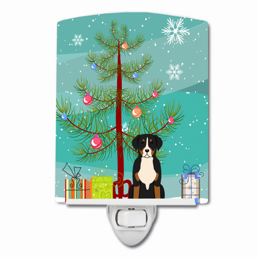 Christmas Tree and Dog Ceramic Night Light - S000213B001695P099699V000