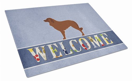 Welcome Dog Print Glass Cutting Board Large - S000213B001695P079712V007