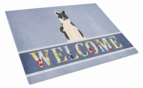 Welcome Dog Print Glass Cutting Board Large - BB5610LCB