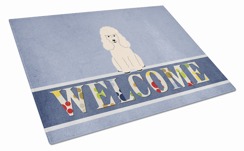 Welcome Dog Print Glass Cutting Board Large - BB5651LCB