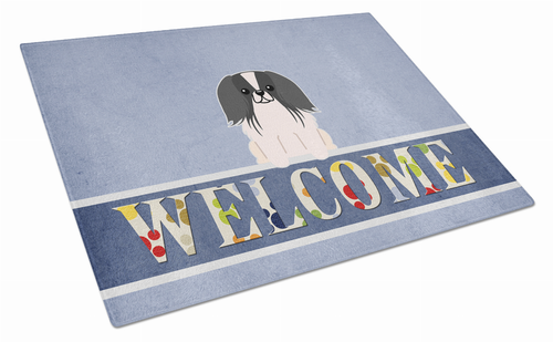 Welcome Dog Print Glass Cutting Board Large - BB5686LCB