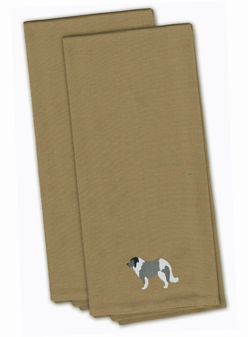 Dog Design Embroidered Kitchen Towel Set of 2 - BB3425TNTWE