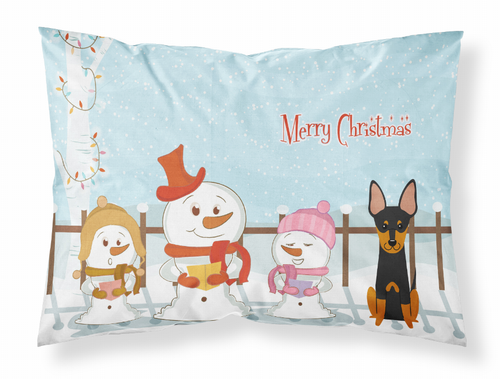 Merry Christmas Carolers Dog Fabric Standard Pillowcase - BB2440PILLOWCASE