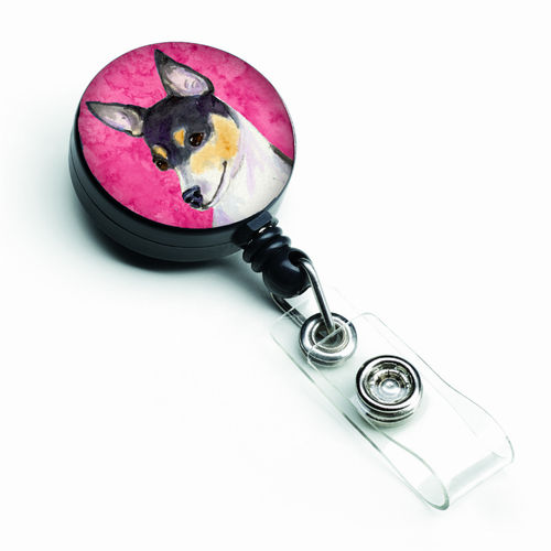 Dog Retractable Badge Reel - SS4794-PK-BR