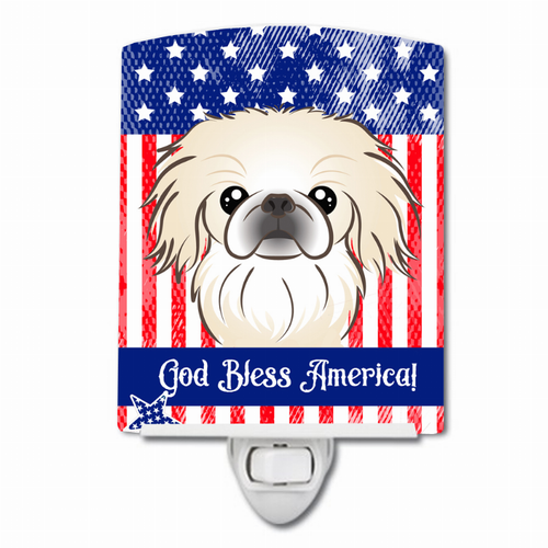 American Flag Design with Dog Ceramic Night Light - S000213B001695P099482V000