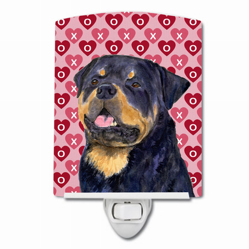 Hearts Love and Valentine's Day Dog Art Ceramic Night Light - SS4524CNL