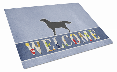Welcome Dog Print Glass Cutting Board Large - S000213B001695P079710V009