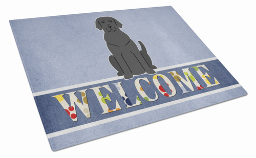 Welcome Dog Print Glass Cutting Board Large - BB5638LCB
